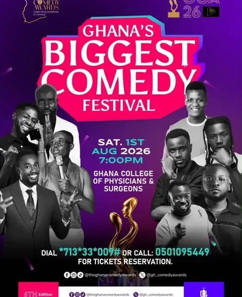 Ghana's Comedy Scene Takes Center Stage as 6th Awards Ceremony Returns This Saturday