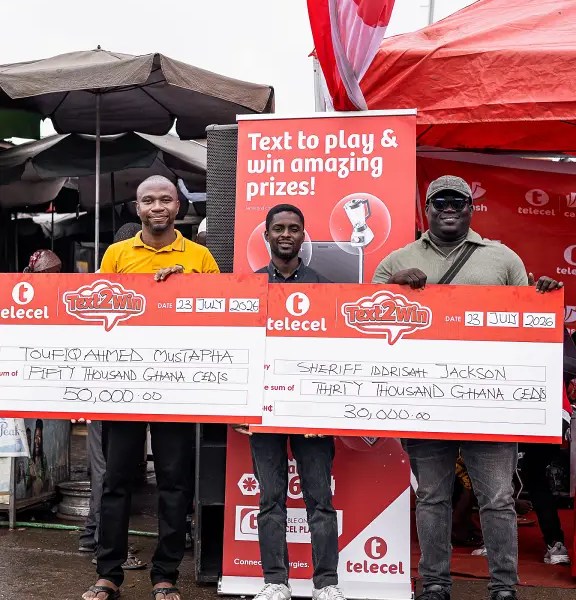 Telecel Ghana Text2Win: GH¢90,000 Awarded to First Cycle Winners as Second Round Launches
