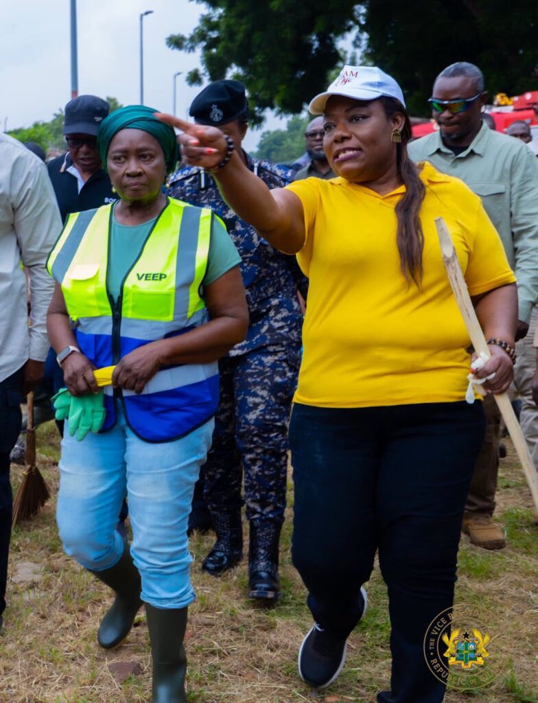 VP Opoku-Agyemang pushes for sustained sanitation culture as Ghana marks nationwide clean-up day