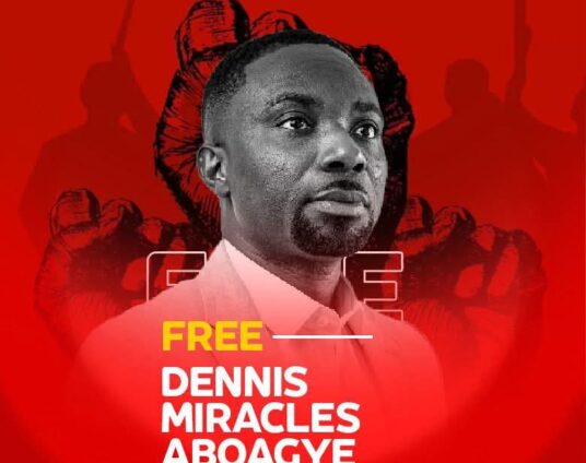 NPP stages protest at EOCO over arrest of party member Dennis Miracles Aboagye