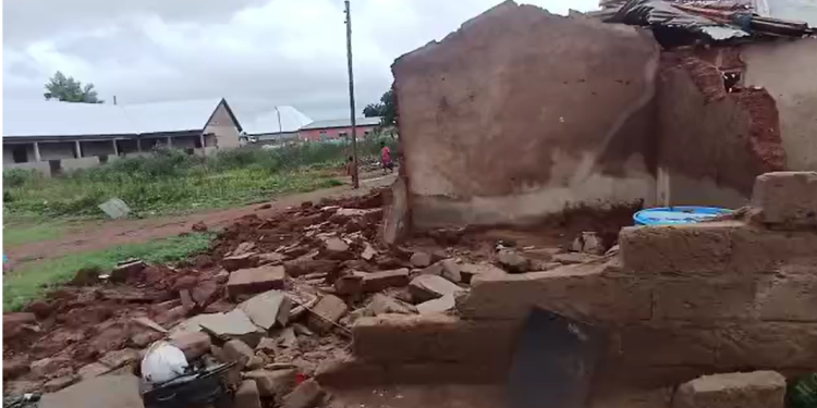Child dies as fierce storm ravages Yendi; over 40 homes destroyed
