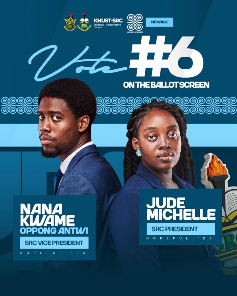 KNUST makes history with second female SRC President as Jude Michelle wins by landslide
