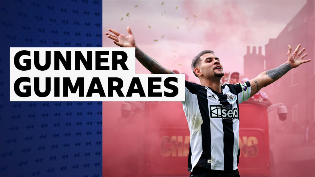 Arsenal land Brazil star Guimaraes in £75m Newcastle swoop as Ghanaian midfielders face fresh competition