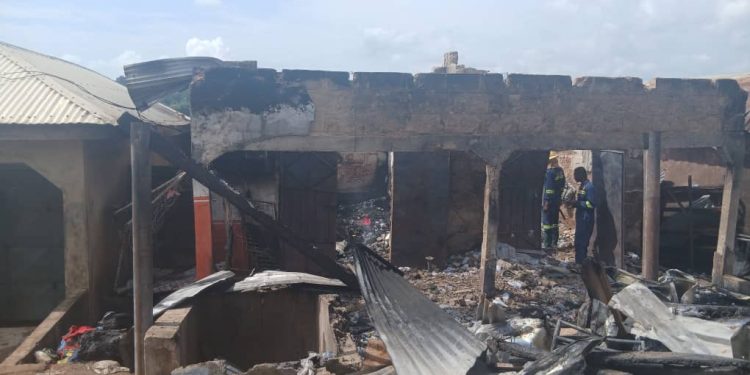 One dead, multiple injured after massive fire guts Abotaose Market in Oti Region