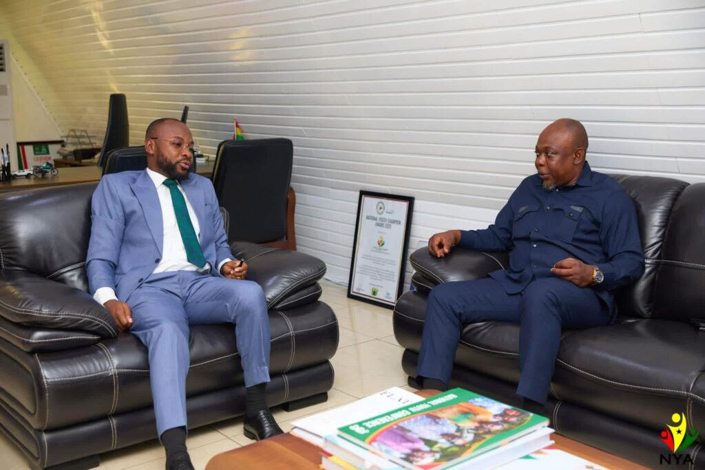 Majority Leader Agalga visits NYA chief to strengthen youth development agenda