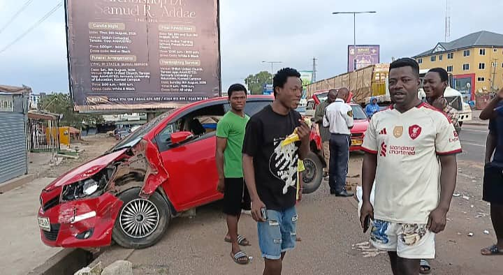 Ambulance's emergency dash causes four-vehicle pile-up at Tech Junction in Ashanti