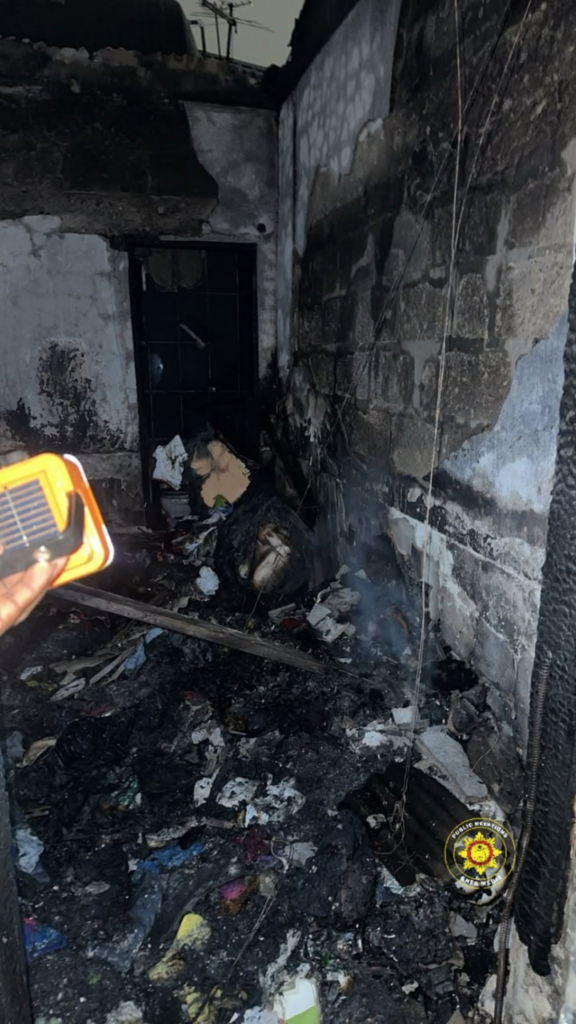 Fire Destroys Room, Damages Teshie Penny Home; GNFS Prevents Spread to Neighbours