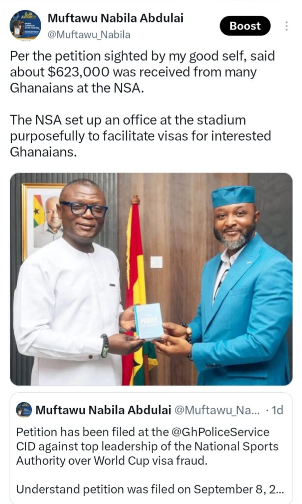 NSA denies involvement in $623,000 World Cup visa scam as police investigation looms