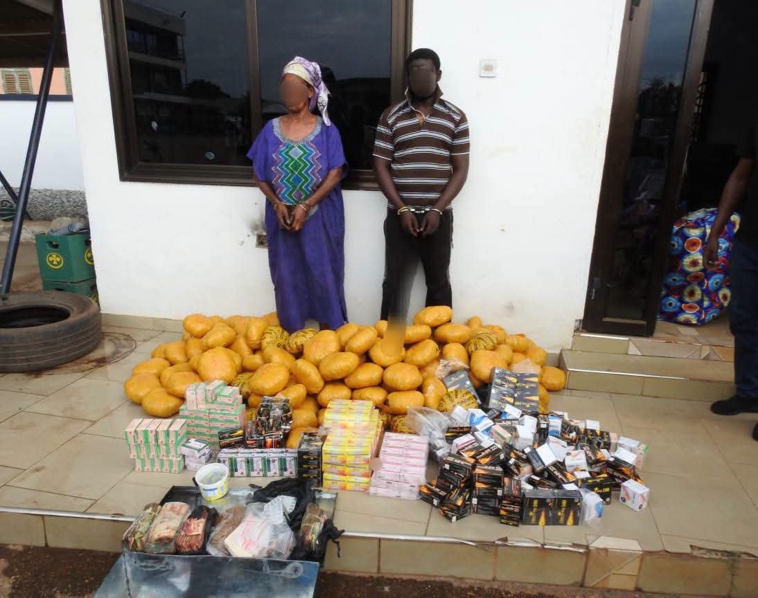 Mother and son held after police seize massive drug haul in Dormaa Ahenkro