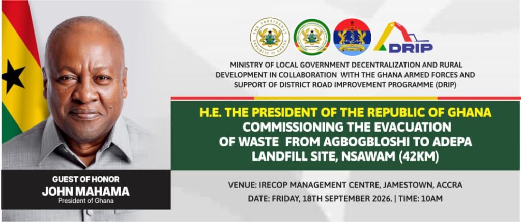 Mahama to oversee Agbogbloshie waste evacuation operation as Accra tackles sanitation crisis