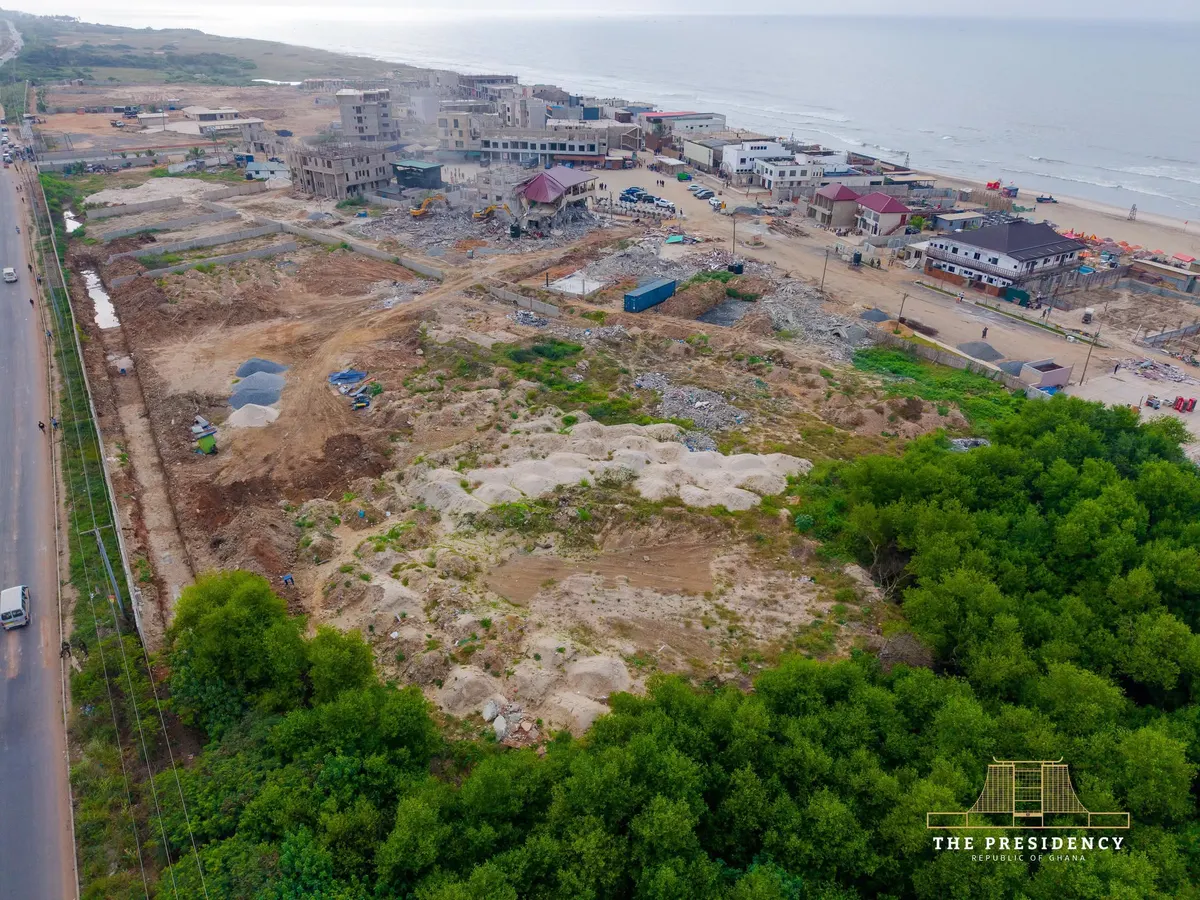 Government launches restoration project at Kpeshie Lagoon following illegal structures clearance