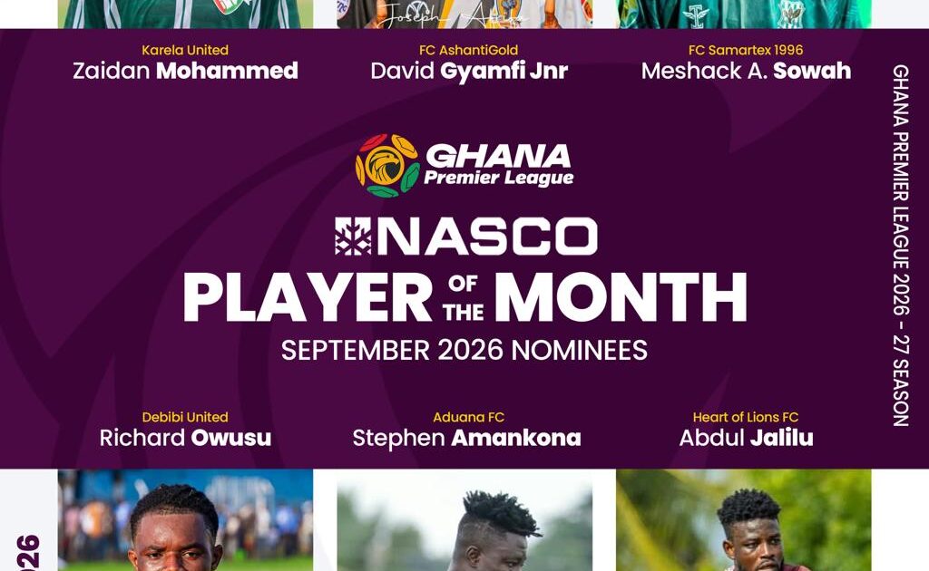 Six Stars Compete for GPL September Honours as AshantiGold's Gyamfi Junior Leads Scoring Charts