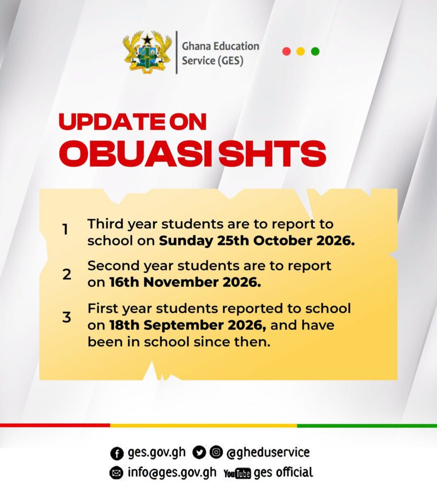 Obuasi SHTS to reopen in phases: Third-years October, second-years November