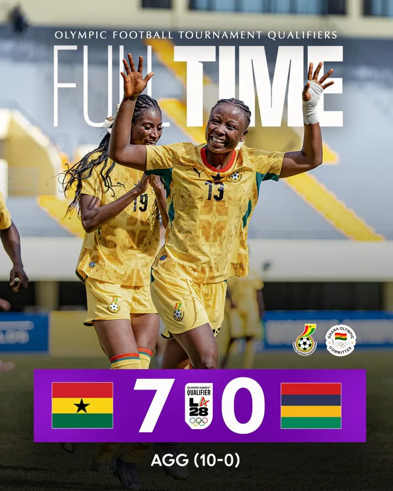 Black Queens Demolish Mauritius 7-0 to Secure Olympic Qualifying Spot